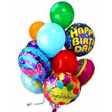 Colorful Bunch Of Mylar and Latex Balloon